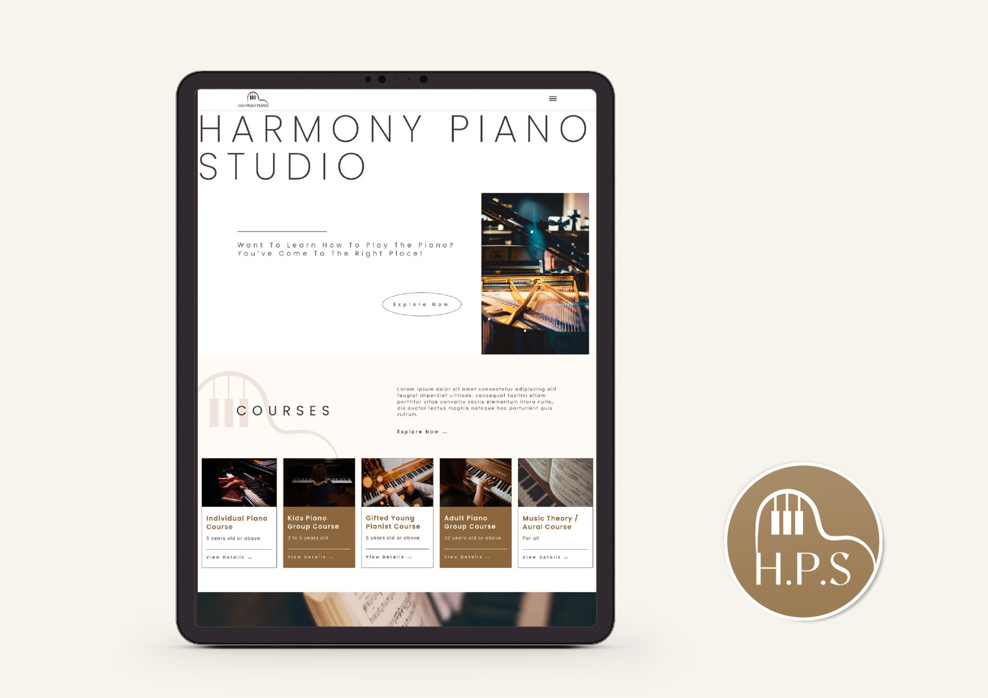 Suus Design Portfolio Branding – Harmony Piano Studio