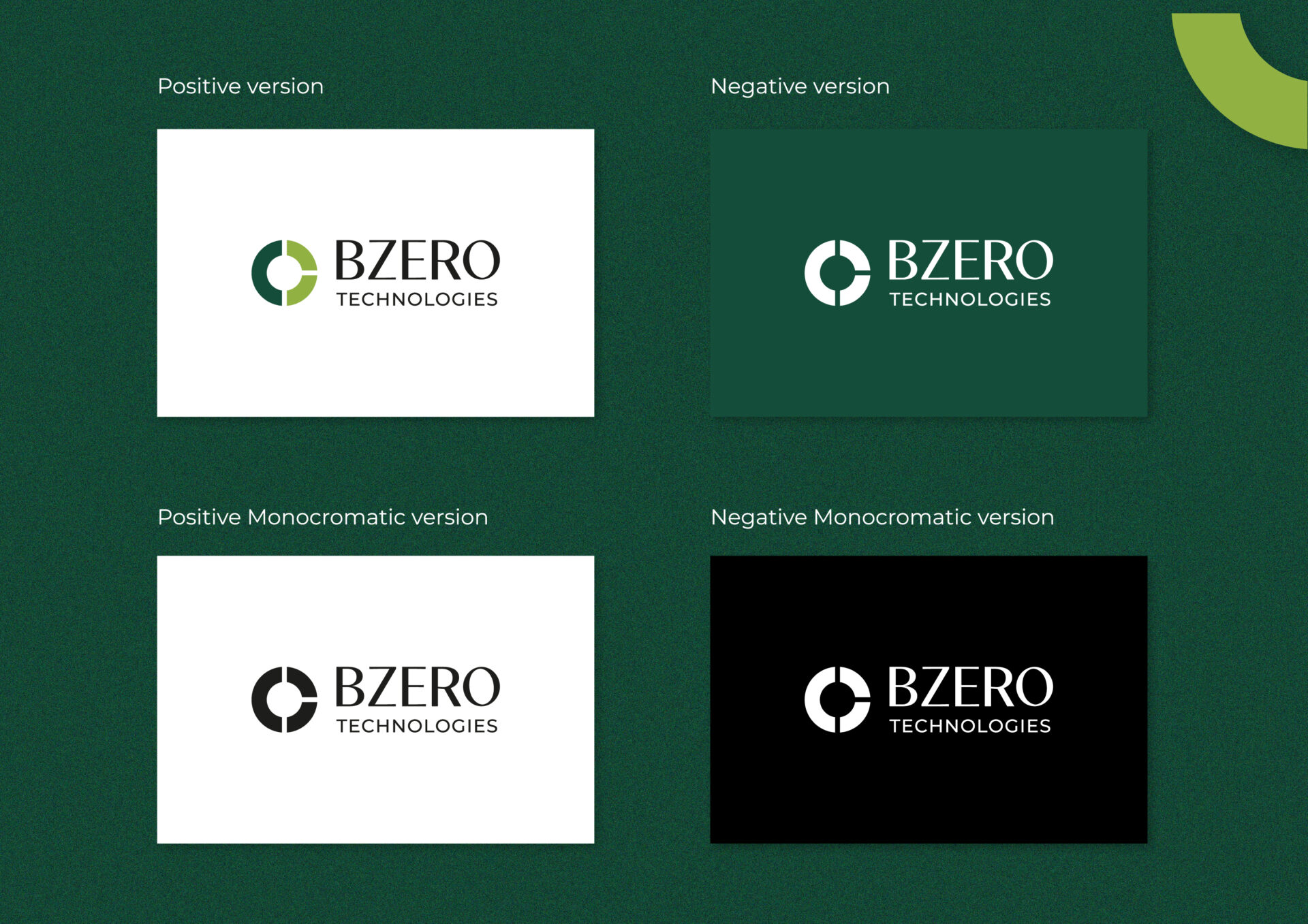 Suus Design Portfolio Branding Design for BZERO Technologies