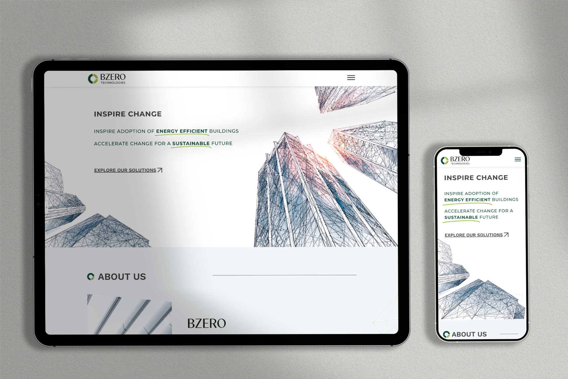 Suus design portfolio- web design for BZERO